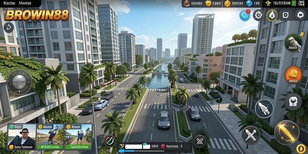 Screenshot BROWIN88 menampilkan gameplay simulasi yang menarik.
