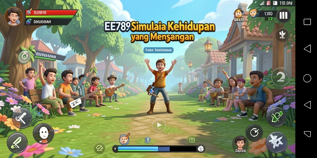 Screenshot menampilkan gameplay menarik EE789 dalam simulasi kehidupan.