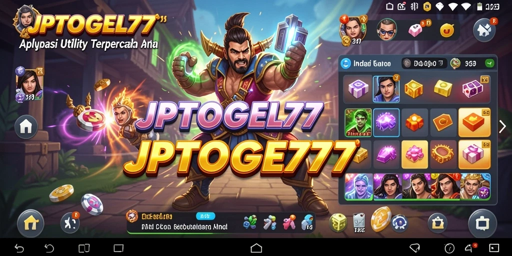 Screenshot utama JPTOGEL77 menampilkan antarmuka aplikasi Utility yang intuitif.