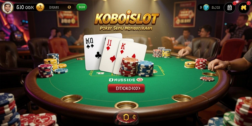 Tampilan seru dari gameplay Poker di KOBOISLOT.