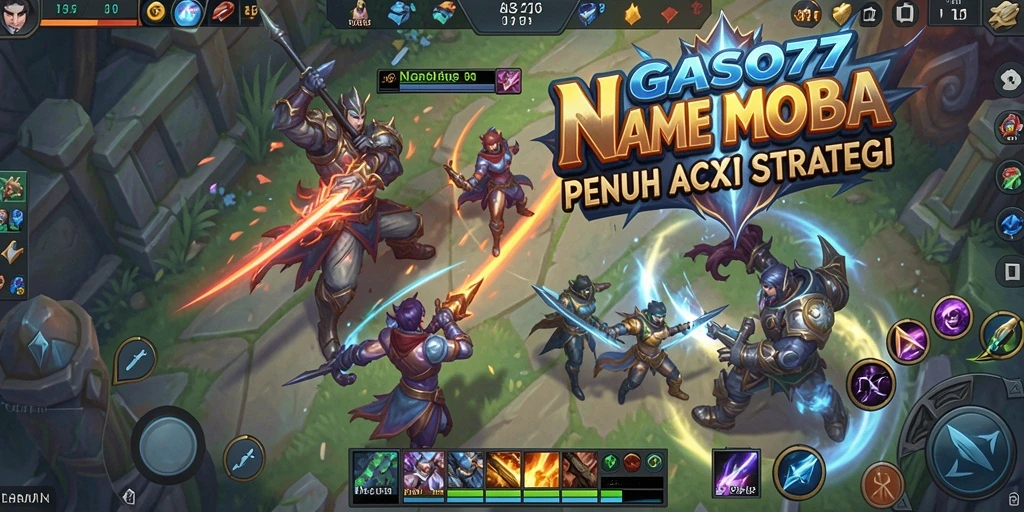 Tampilan gameplay seru di NGASO77, menampilkan duel karakter yang intens.