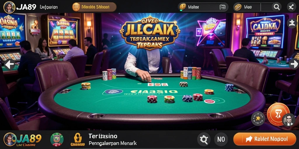 Tampilan gameplay yang mendebarkan di OJA89 dengan dealer langsung.