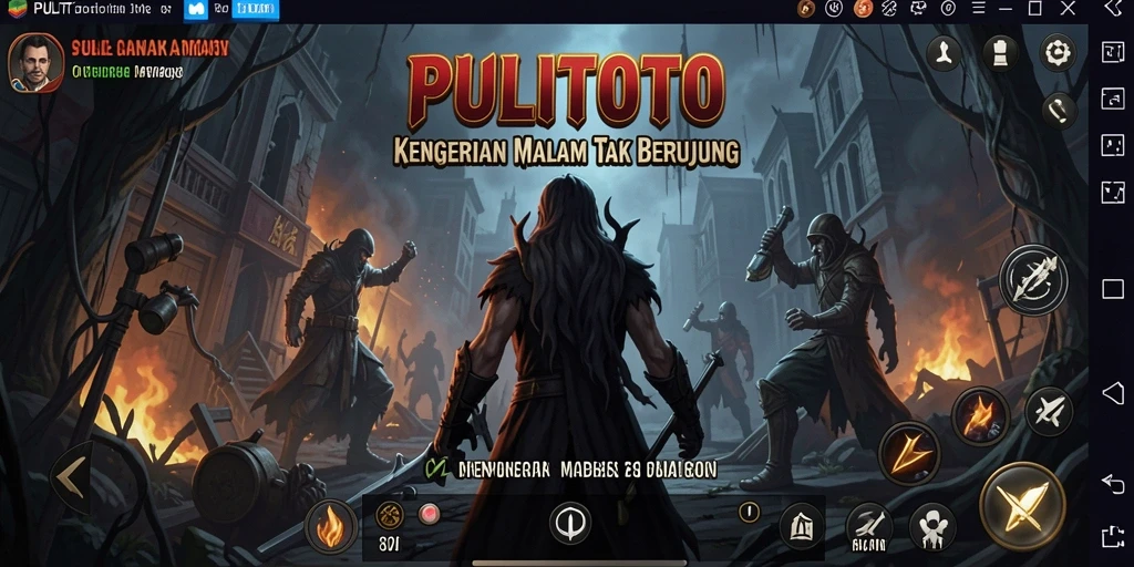 Tampilan gameplay PULITOTO yang menakutkan dan mengerikan.